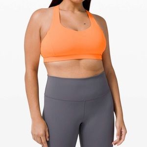 lululemon free to be serene bra in highlight orange